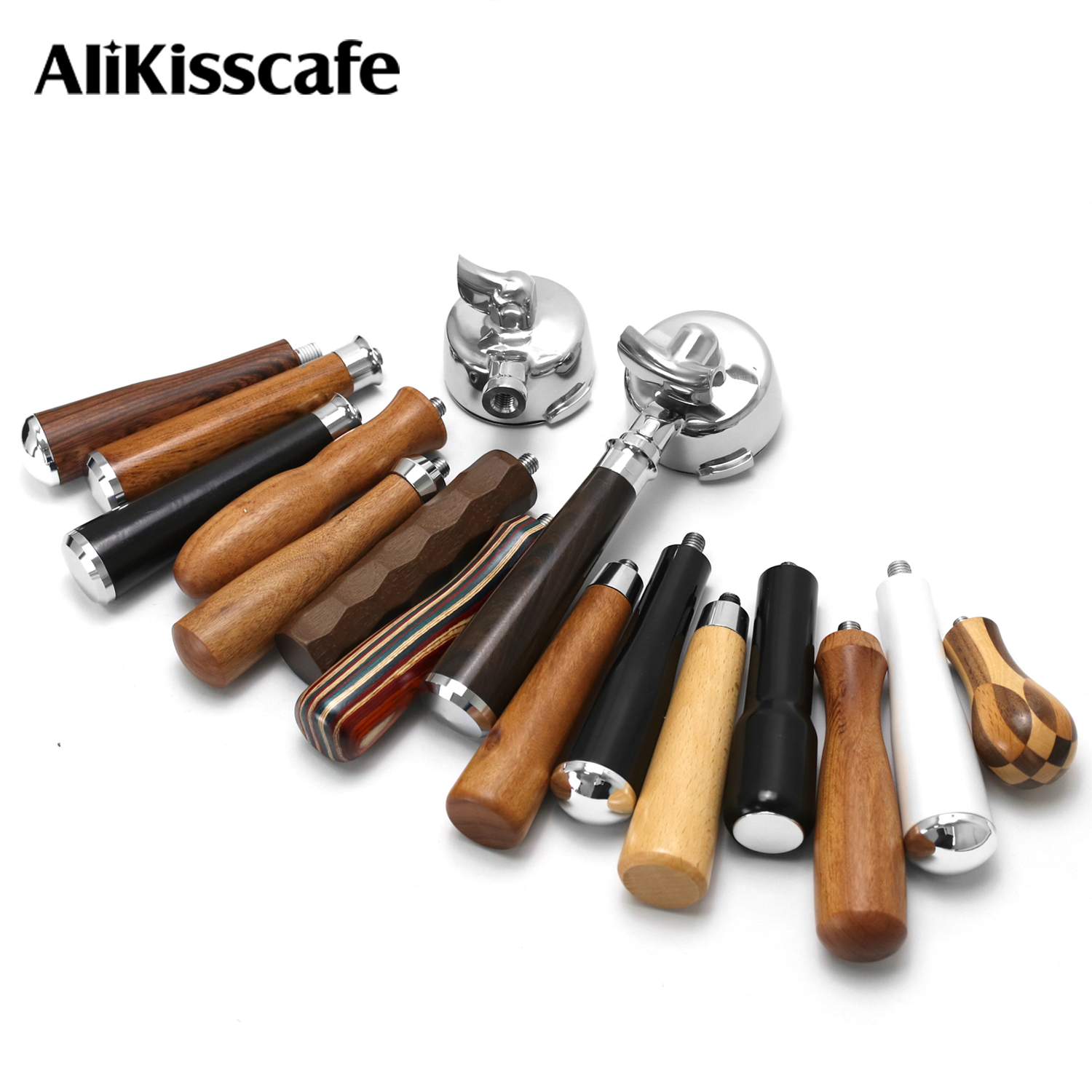 Coffee Equipment Tools - Coffee Portafilter Nake M10 Wood Handle