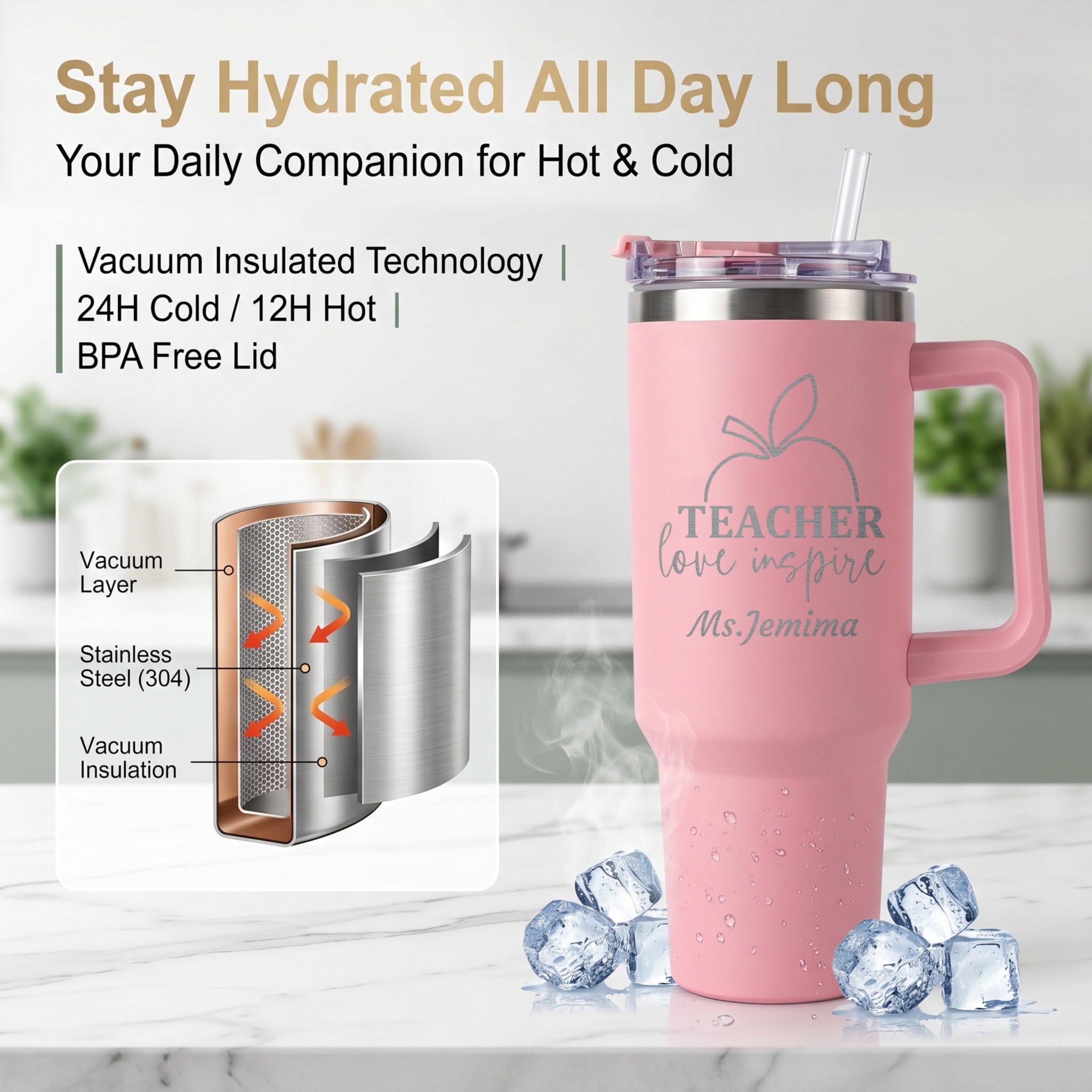 1L Teacher personalized text b - Coffee Equipment Camping recensie en prijs