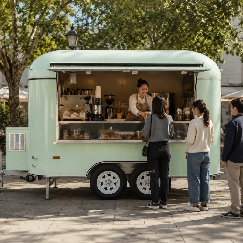 Food Cart Mobile Trailer Custo - Coffee Equipment recensie en prijs